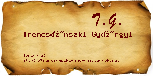 Trencsánszki Györgyi névjegykártya